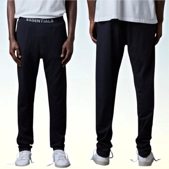 NWT ESSENTIALS Fear Of God Black Lightweight Men's Lounge Pant Size Small - Picture 1 of 8